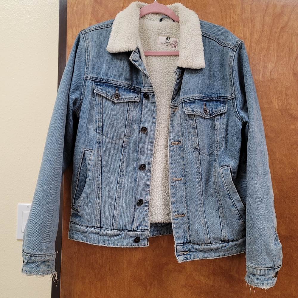 Cotton on sherpa denim jacket